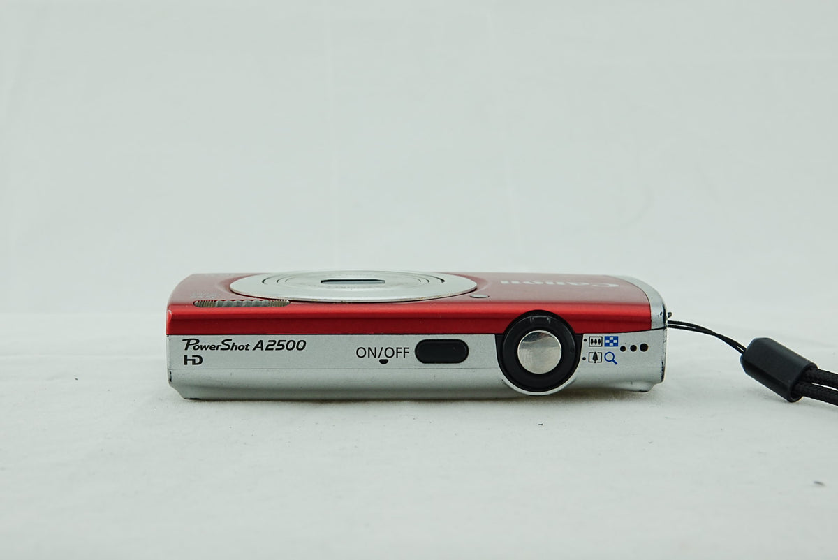 Canon PowerShot A2500 16MP Digital Camera CCD Red – Tested & Working