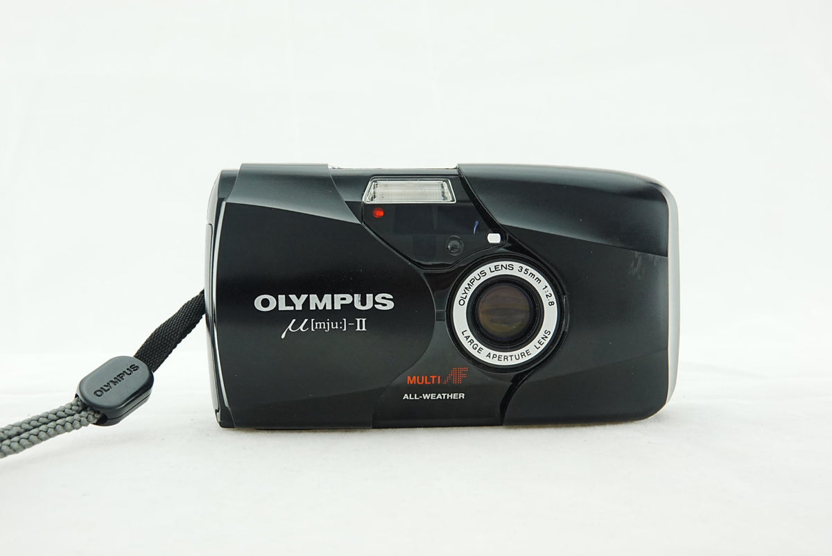 Olympus mju-II μ[mju:]-II 35mm Film Camera f/2.8 Black – Tested & Working